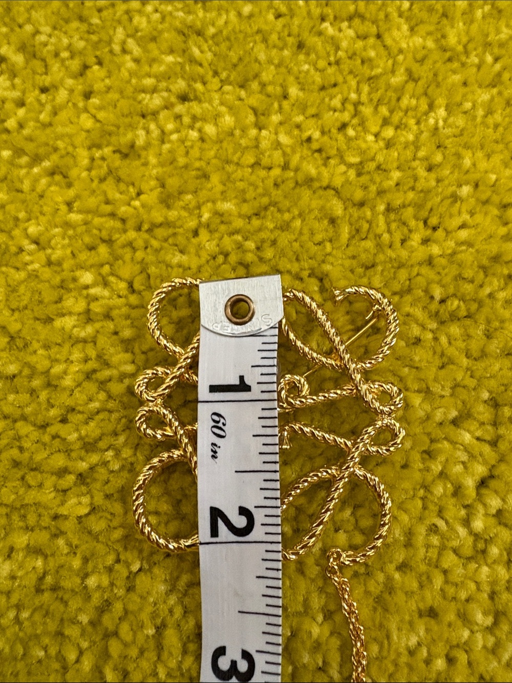 Loewe Gold-Tone Rope Monogram Brooch - Picture 3 of 6